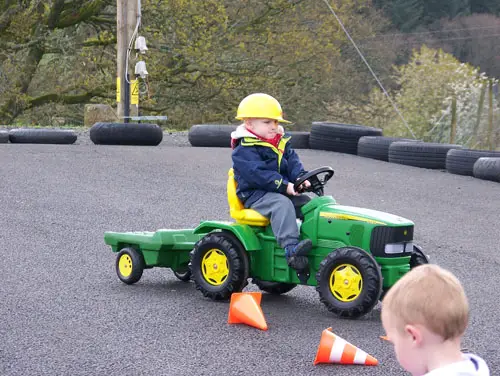 Tractor riding at Auchingarrich Wildlife Centre