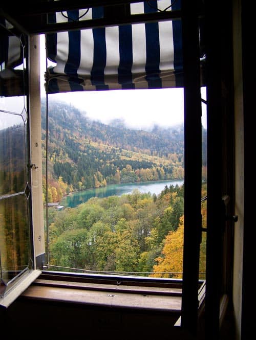 View from castle looking over Lake