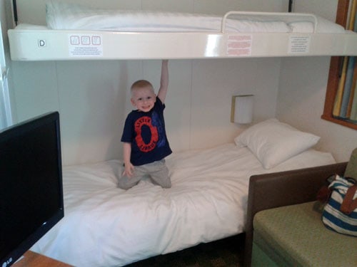 Boy in the Club 5 Berth Cabin