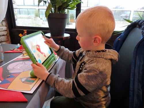 Preschooler with a tablet