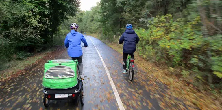 family cycling in Holland