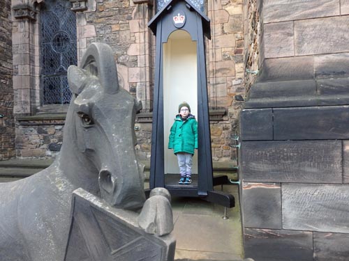 Young boy at Edinburgh Castle