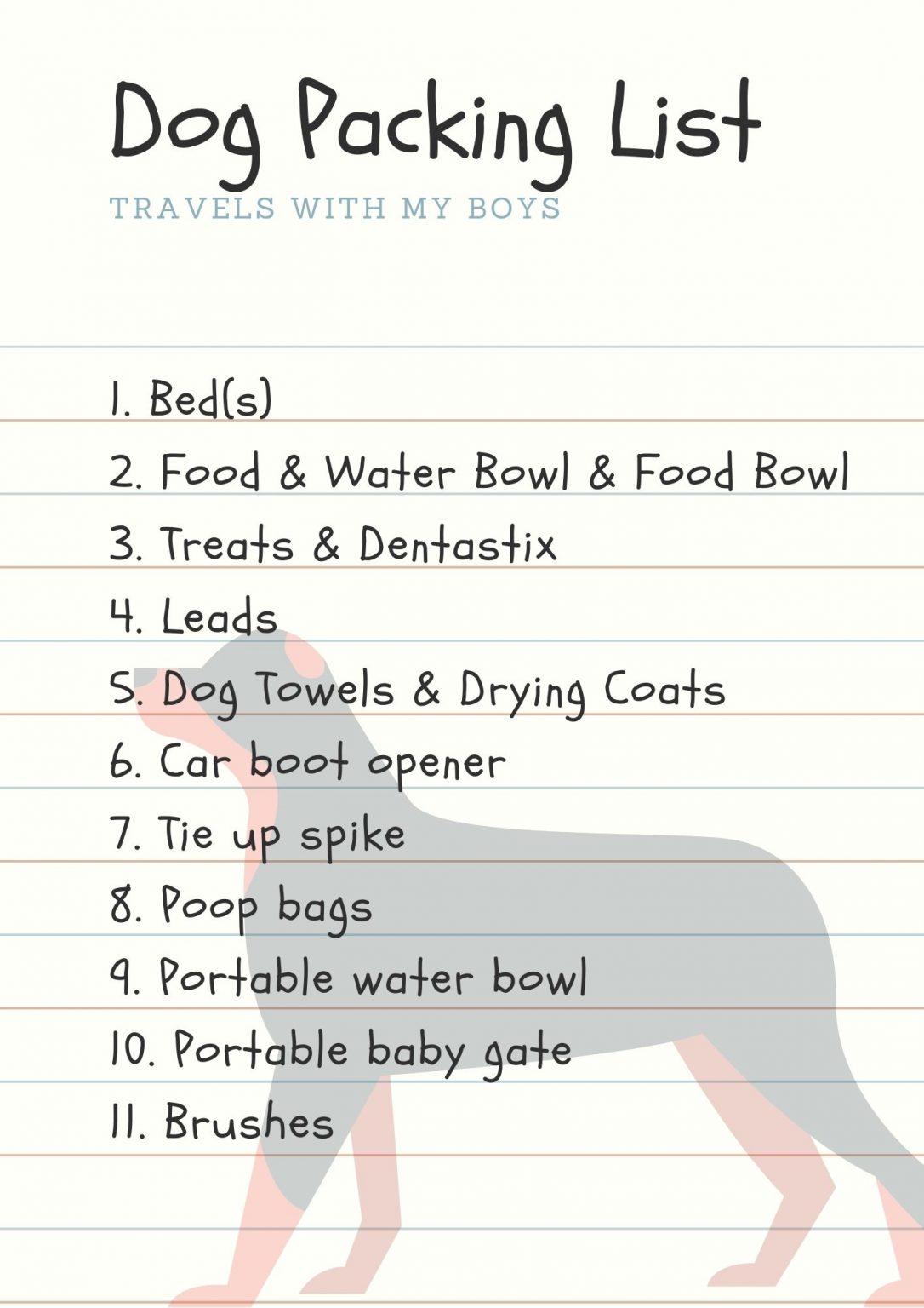 What To Take On Holiday For Your Dog(s) A Useful Dog Packing List