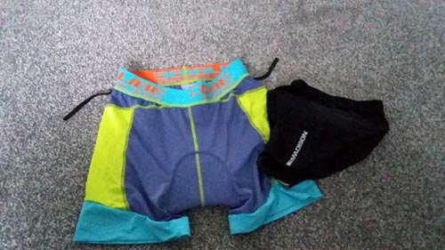 Padded shorts for a family cycling holiday