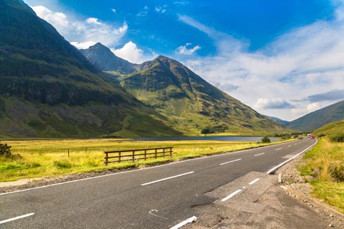 Summer in Scotland highlands in a beautiful summer day, United Kingdom