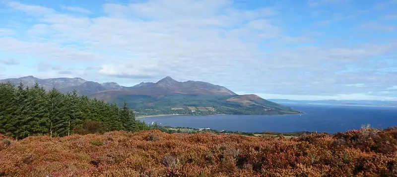 View of Brodick and Goatfell in distance