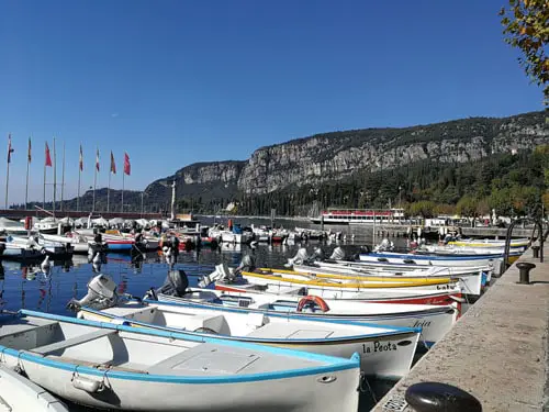 Boats at the harbour at Garda