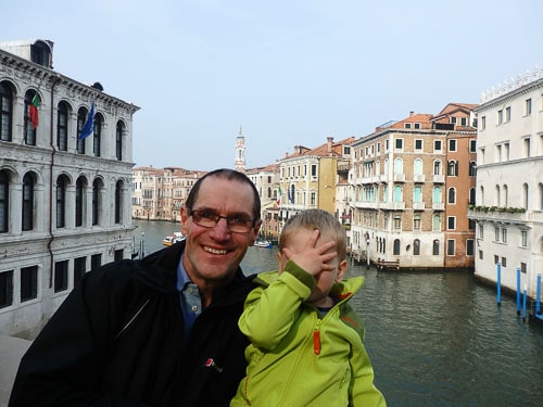 Family on the Riolta Bridge