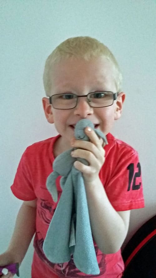 Child with his favourite teddy