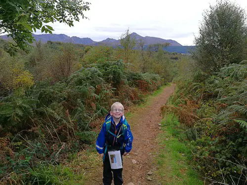 Child on a walk on arran