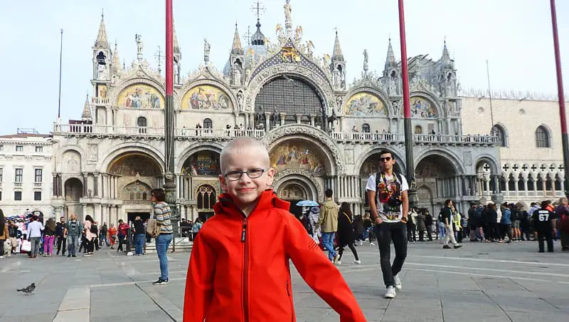 Young child in Venice, Italy
