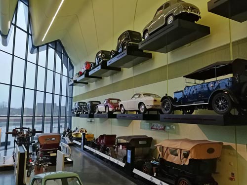 Car wall at Riverside Museum