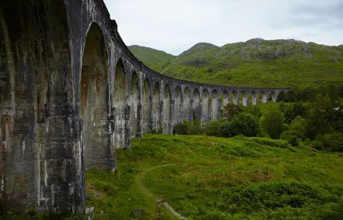 View of Glenfinnan Viaduct, Scotland, head of Loch Shiel