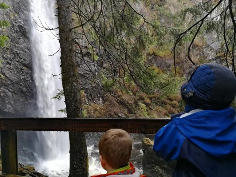 Children at Plodda Falls