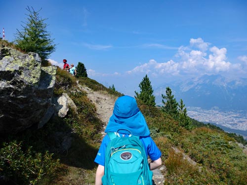 child walking in Austria