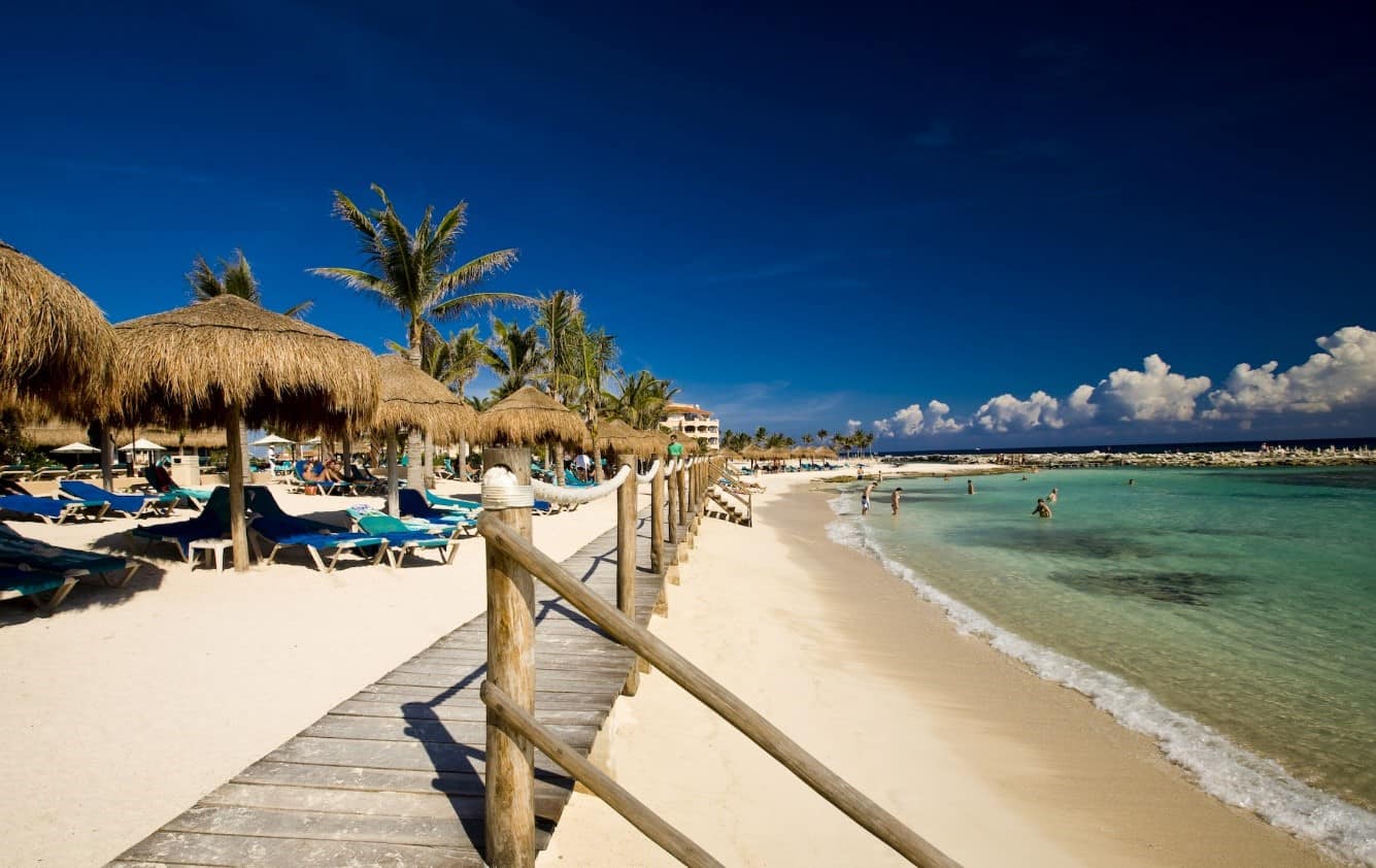 sandy beach in the hot sun