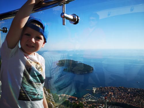 View from Mount Srd of Dubrovnik below